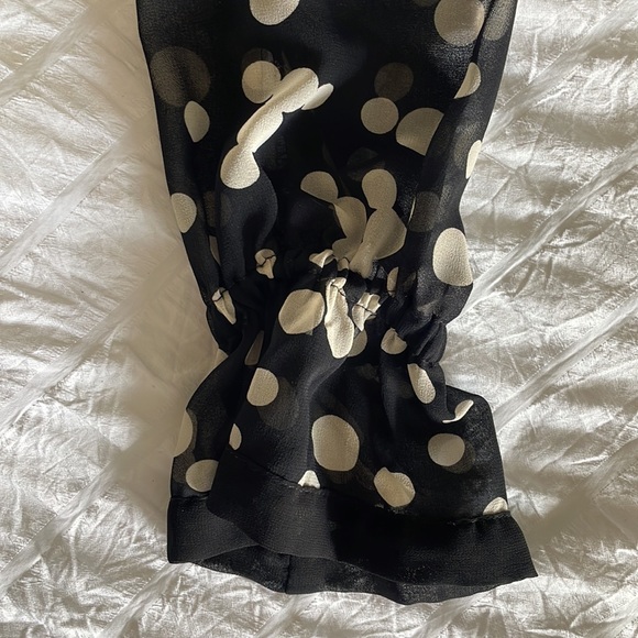 4 for $50 - Zara sheer polka dot shirt with frills - Picture 3 of 5